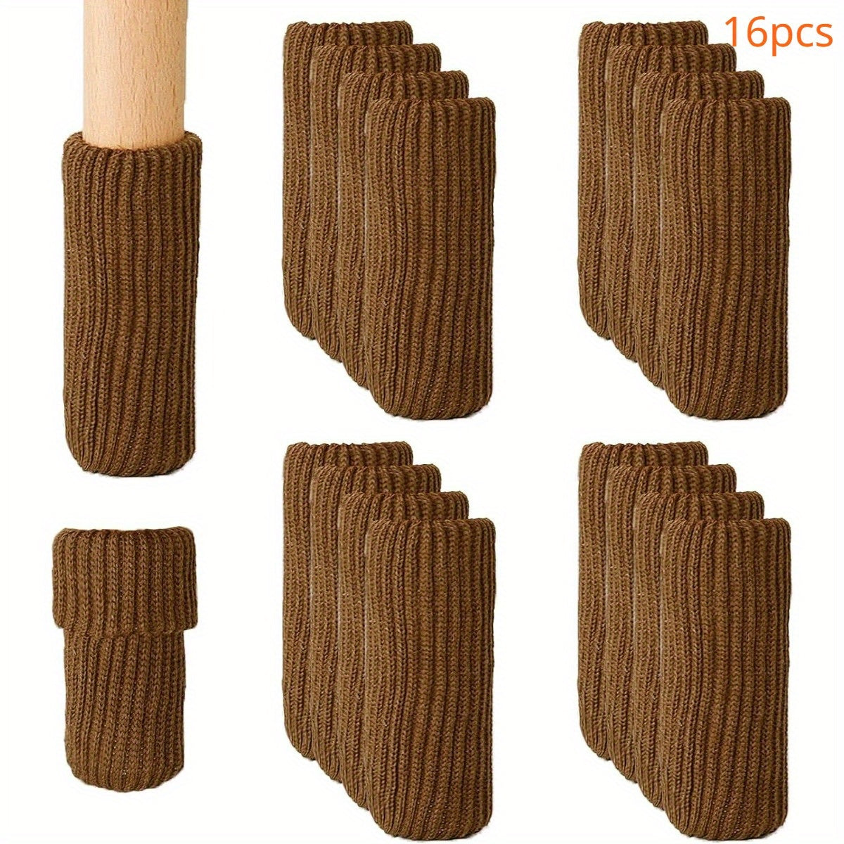 Chair leg socks, chair leg protectors for hardwood floors - set of 16, 24, or 40 pieces. High elastic knitted chair leg floor protectors to prevent scratches on furniture legs.