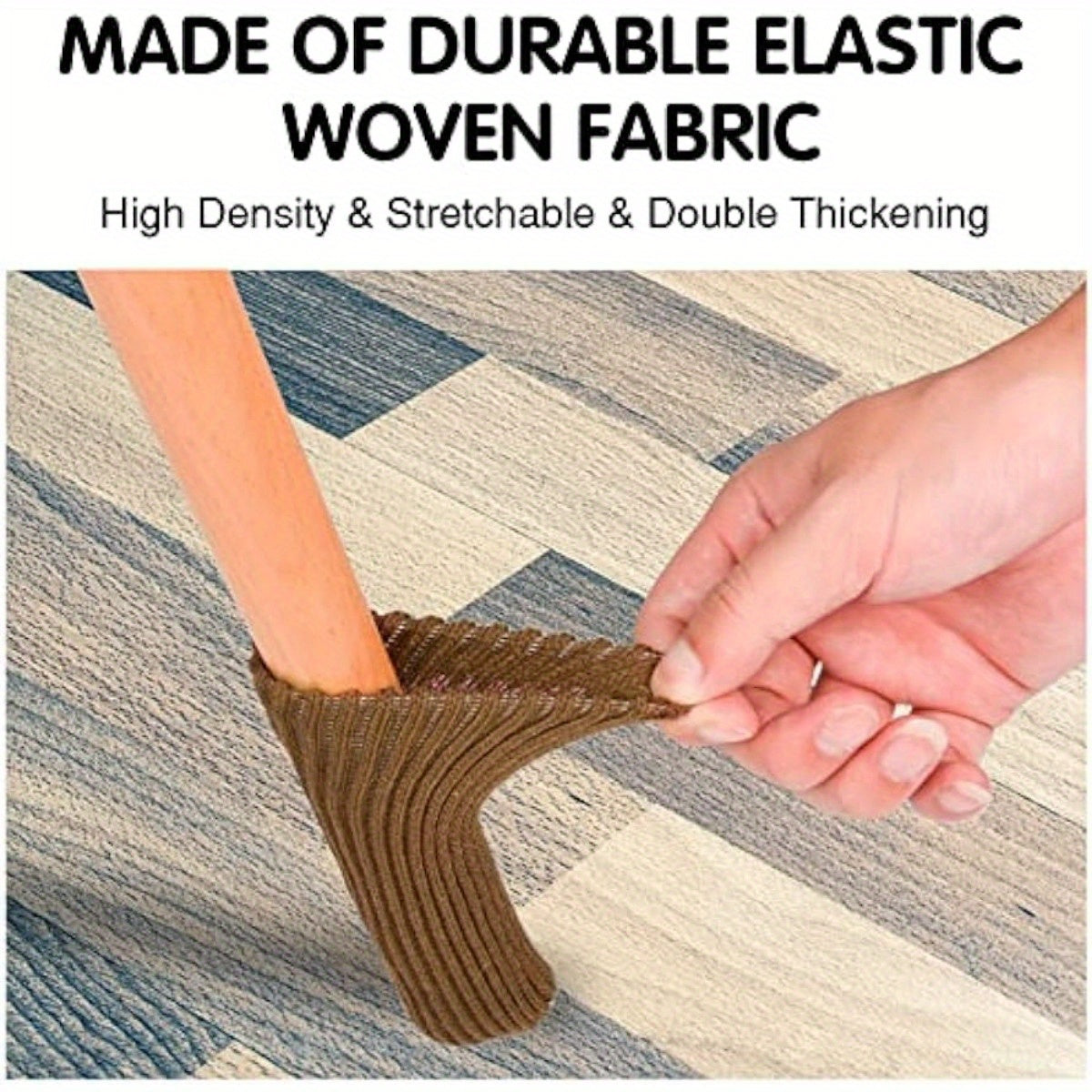 Chair leg socks, chair leg protectors for hardwood floors - set of 16, 24, or 40 pieces. High elastic knitted chair leg floor protectors to prevent scratches on furniture legs.