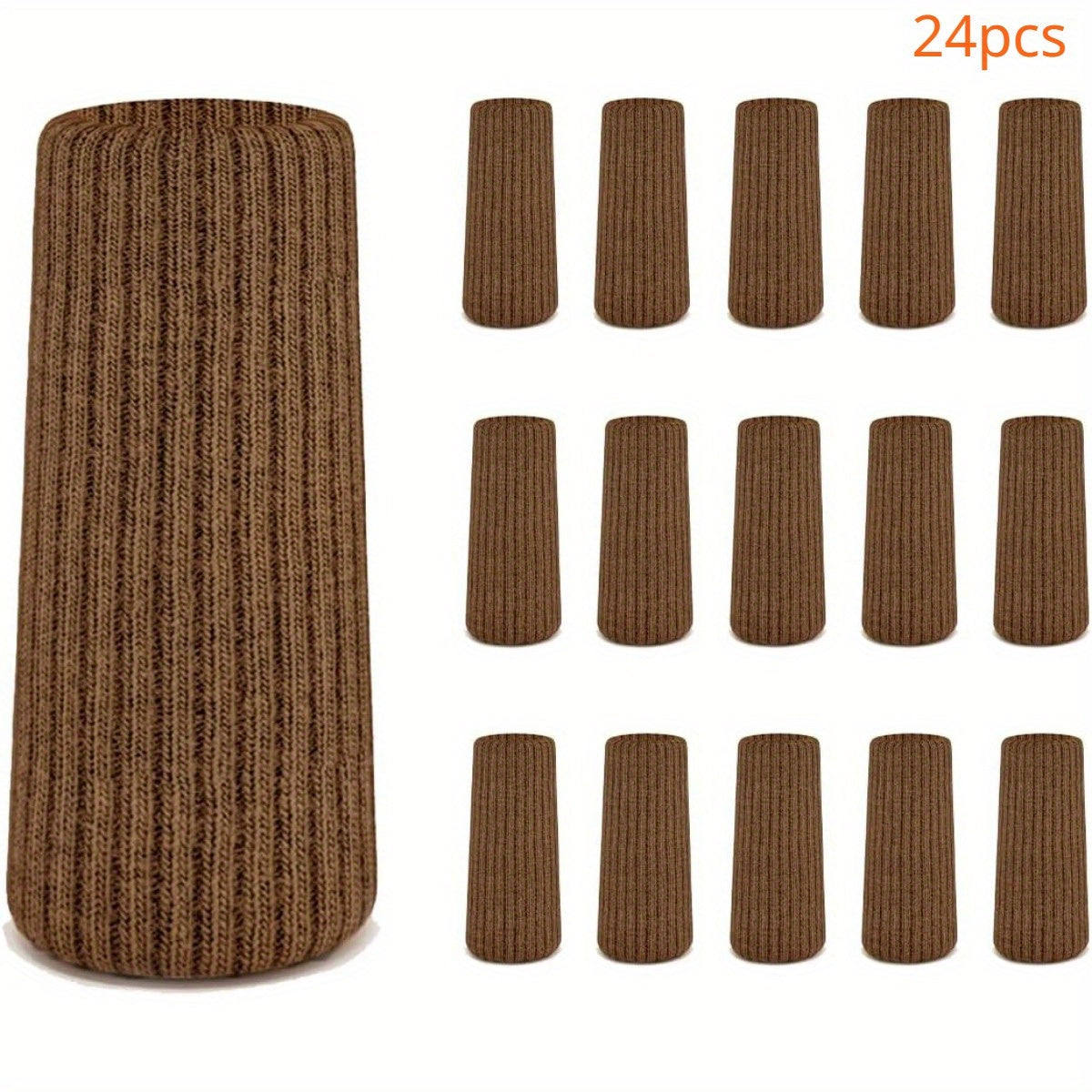 Chair leg socks, chair leg protectors for hardwood floors - set of 16, 24, or 40 pieces. High elastic knitted chair leg floor protectors to prevent scratches on furniture legs.