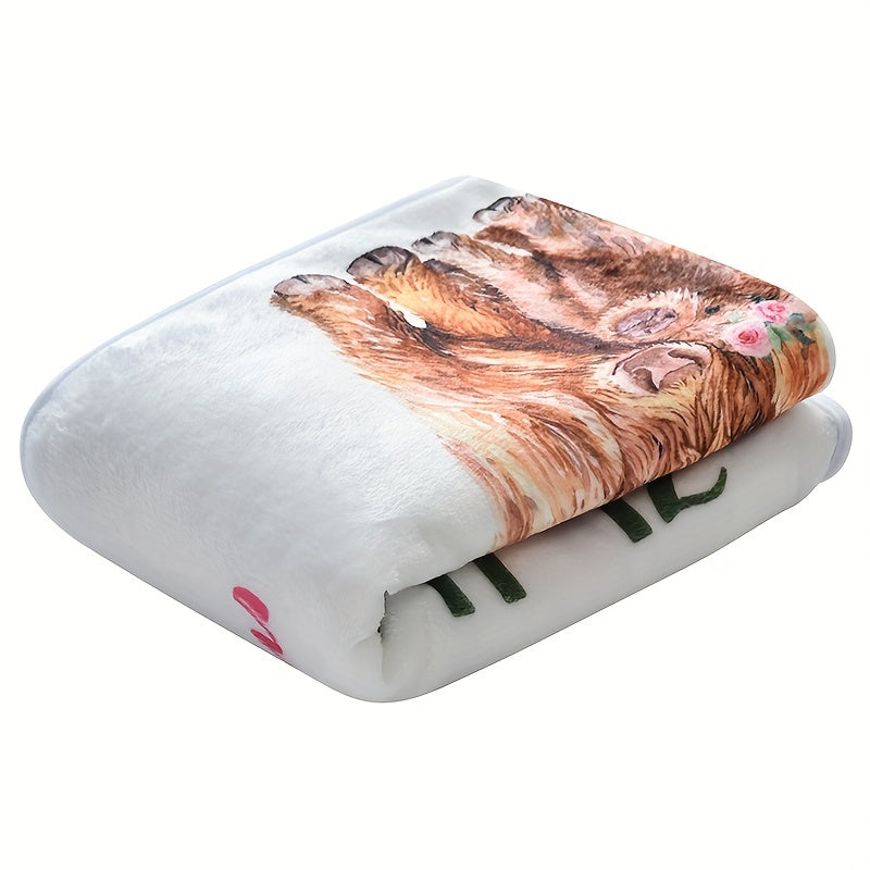 Baby Milestone Blanket featuring North American Highland Sheep Print for capturing your newborn's growth, commemorating special milestones, and creating stunning product photography. This versatile blanket can also be used as a shawl, bath towel, or