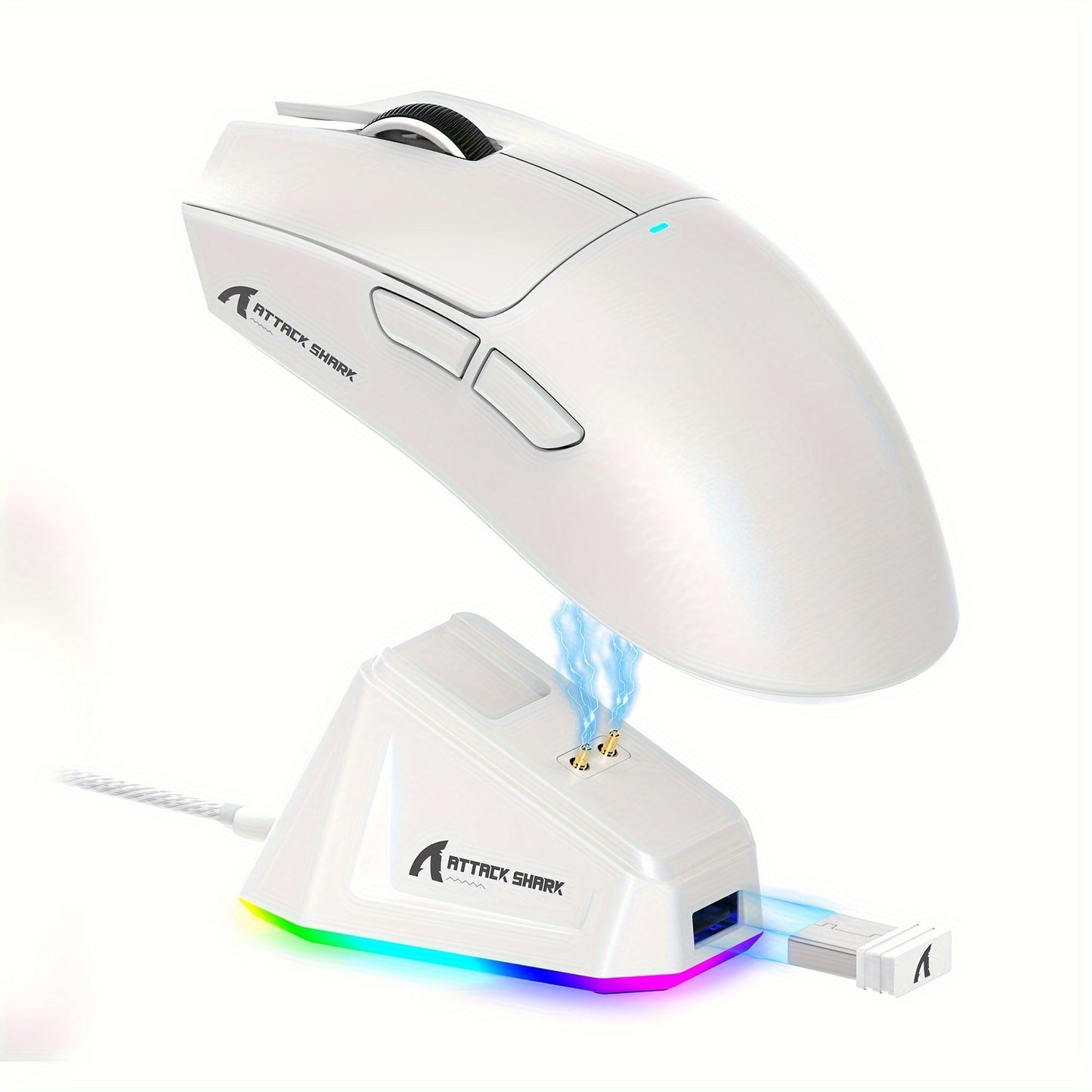 ATTACK SHARK X11 Wireless Gaming Mouse with RGB Charging Dock, Lightweight 59g, Tri-Mode, Up to 22K DPI, for PC/Mac, Return School