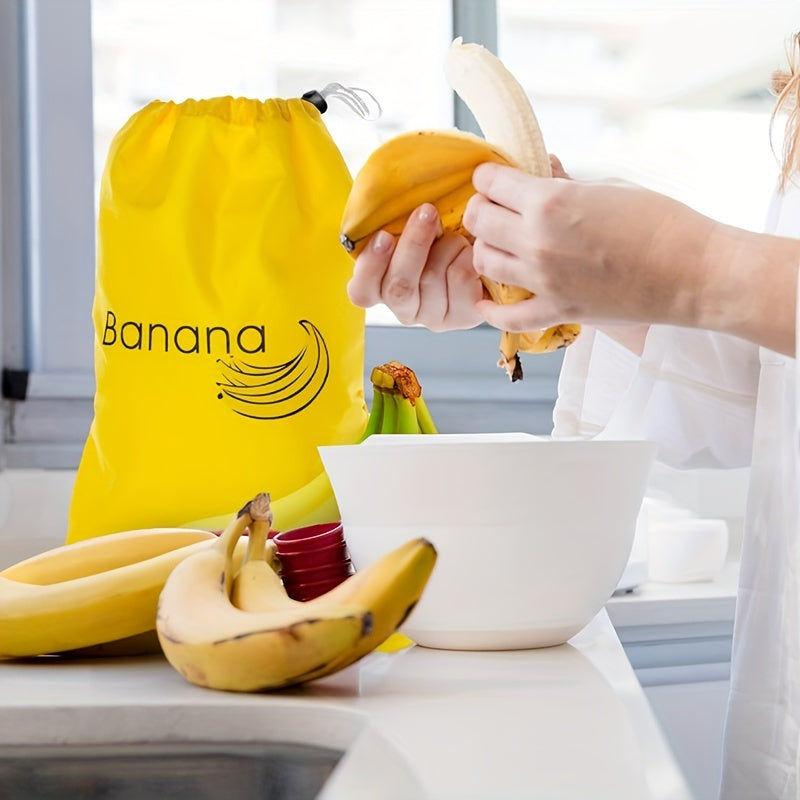 Ripening Bag for Bananas and Lettuce - Durable, Washable, and Food-Safe. Lightweight plastic storage bag perfect for preserving fresh produce. A must-have kitchen essential for keeping your bananas fresh.