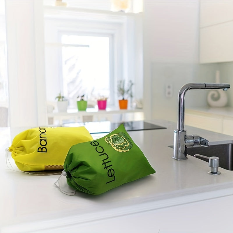 Ripening Bag for Bananas and Lettuce - Durable, Washable, and Food-Safe. Lightweight plastic storage bag perfect for preserving fresh produce. A must-have kitchen essential for keeping your bananas fresh.