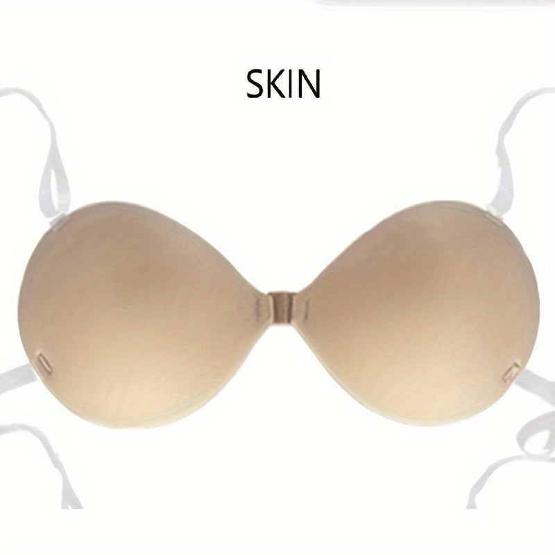 Self-adhesive silicone nipple covers for women's lingerie, hand-washable wireless bra accessories.