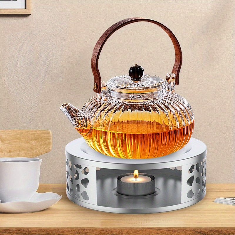 Simple stainless steel tea warmer and coffee stove for a Japanese tea ceremony, perfect for keeping tea and coffee warm. Can also be used as a candle heater.