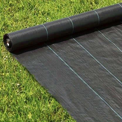 1 Roll of Agricultural Weed Control Mulch in black plastic, with widths of 59.99cm, 79.98cm, 100.0cm, 119.99cm, and 149.99cm, and a length of 10.0 meters