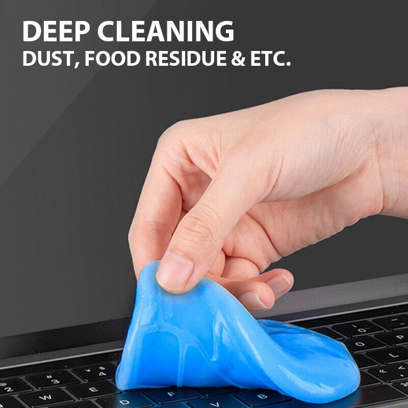 Clean your car, laptop keyboard, and home with dust cleaning gel mud clay.