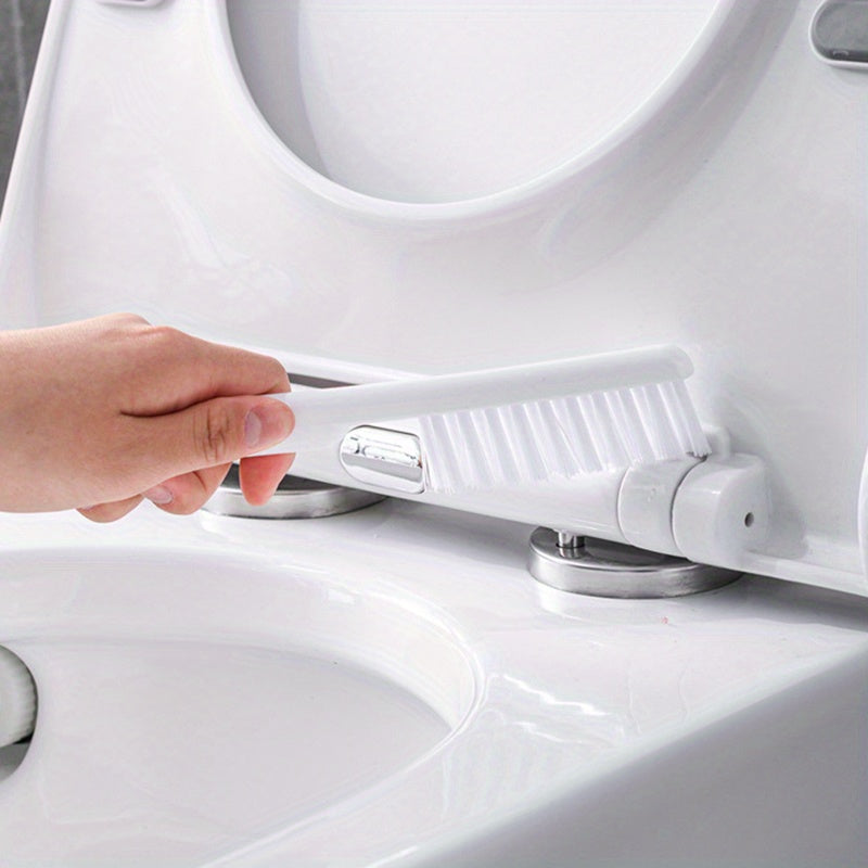 Wall-mounted toilet brush set with flexible silicone bristles