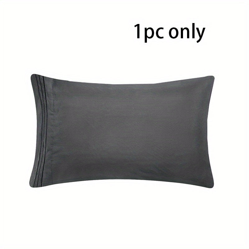 1 piece of Fashion Embroidered Brushed Polyester Pillowcases with Super Soft and Cozy Solid Color Pillow Cover. Features wrinkle, fade, and stain resistant properties with an envelope closure for easy use. Perfect for bed pillow cases.