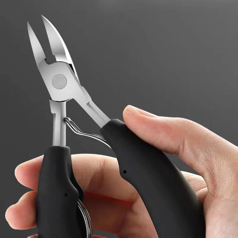 1PC nail clippers for thick or ingrown toenails with cutters and dead skin remover.