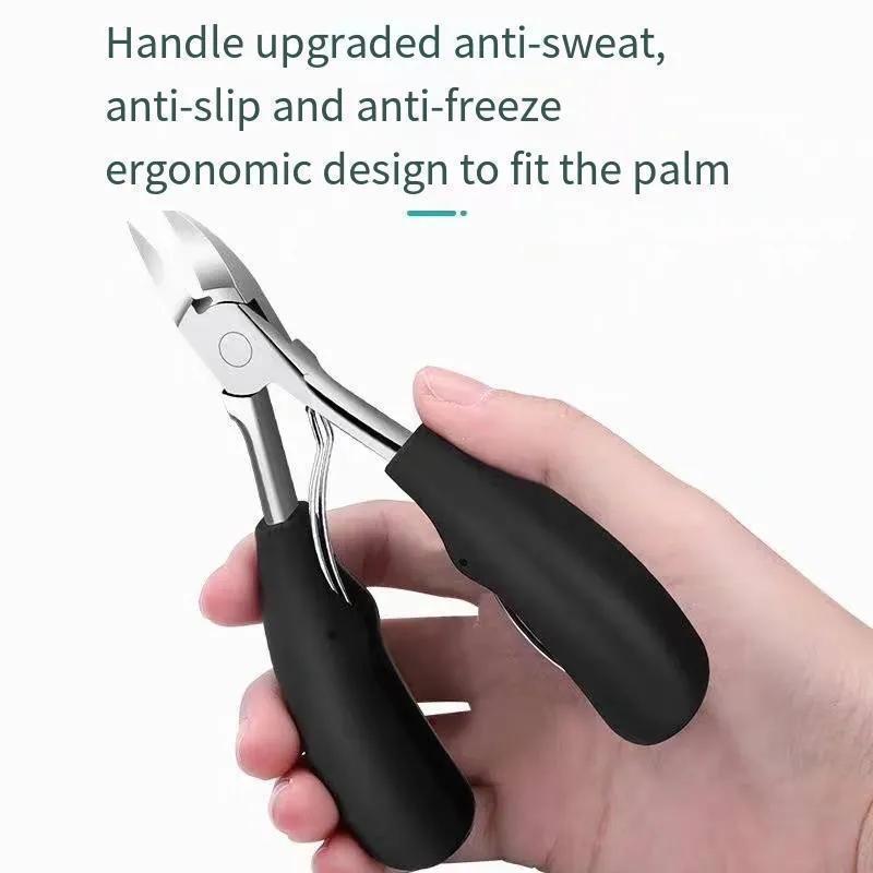 1PC nail clippers for thick or ingrown toenails with cutters and dead skin remover.