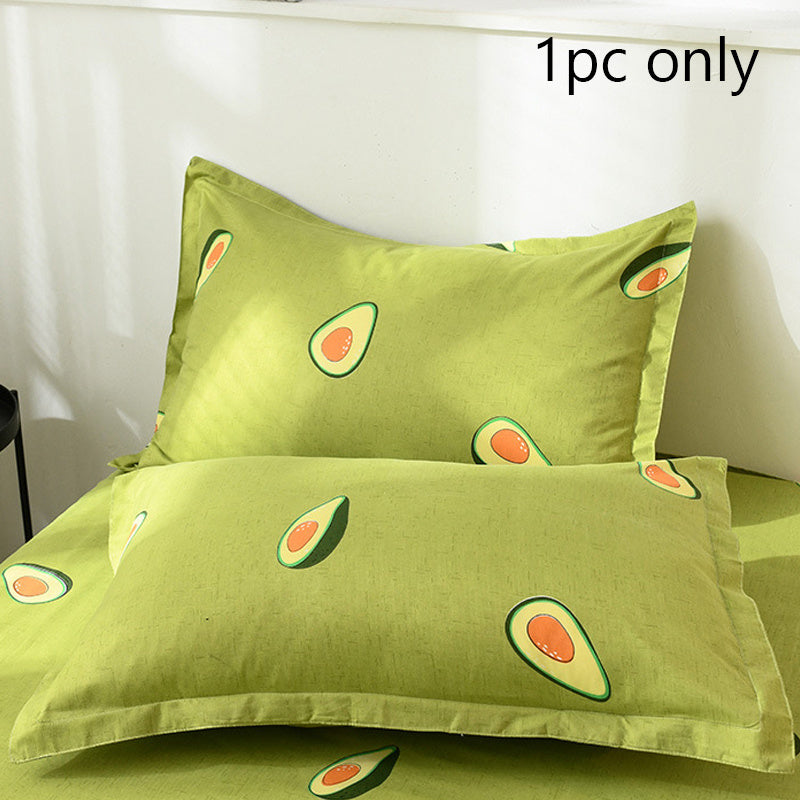 Luxurious Brushed Polyester Pillowcase featuring Stylish Crown, Avocado, Strawberry, and Star Designs - Resistant to Wrinkles, Fading, and Stains, with Envelope Closure - Size: 48.01x73.99cm