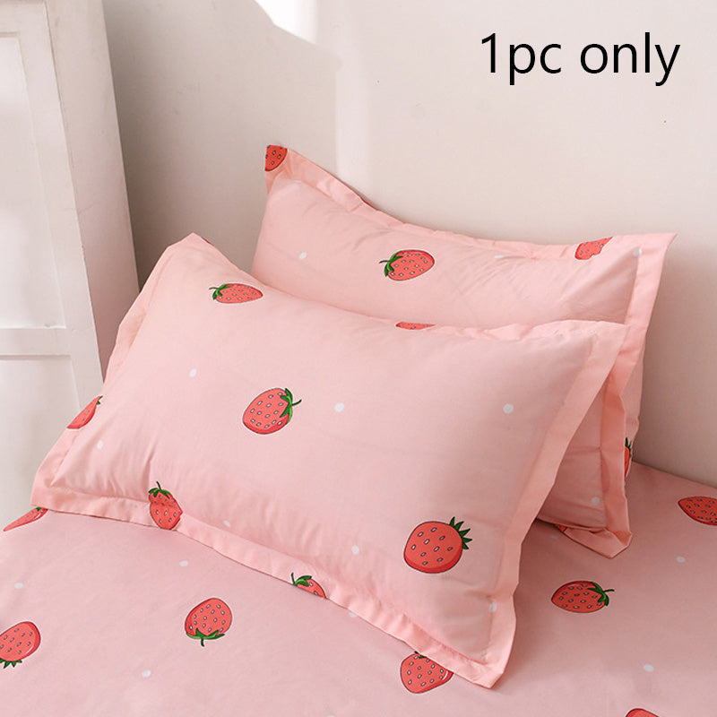 Luxurious Brushed Polyester Pillowcase featuring Stylish Crown, Avocado, Strawberry, and Star Designs - Resistant to Wrinkles, Fading, and Stains, with Envelope Closure - Size: 48.01x73.99cm