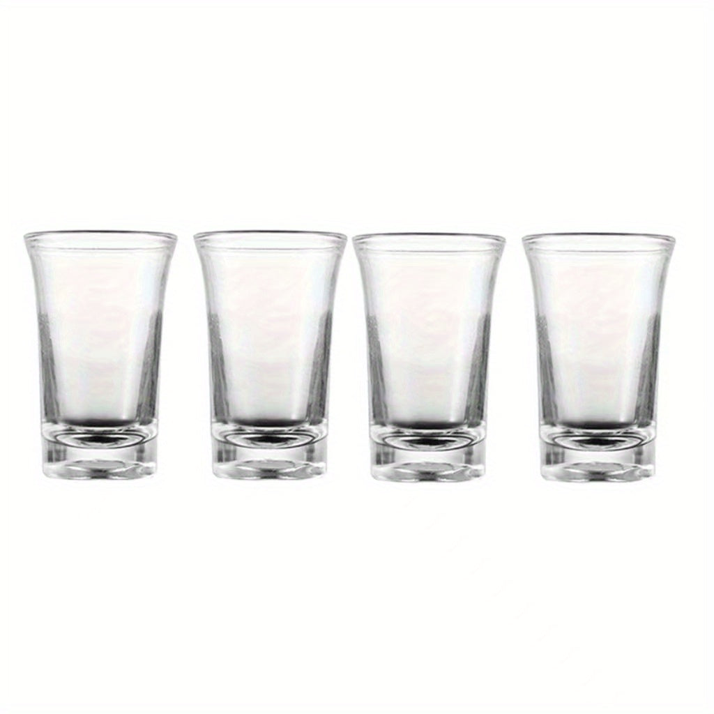 4 small acrylic shot glasses for use in bars, pubs, clubs, restaurants, and homes, suitable for serving liquor, spirits, and seasonal drinks.