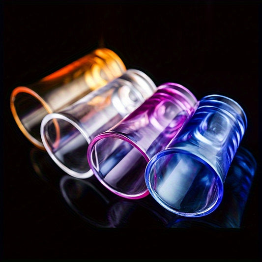 4 small acrylic shot glasses for use in bars, pubs, clubs, restaurants, and homes, suitable for serving liquor, spirits, and seasonal drinks.