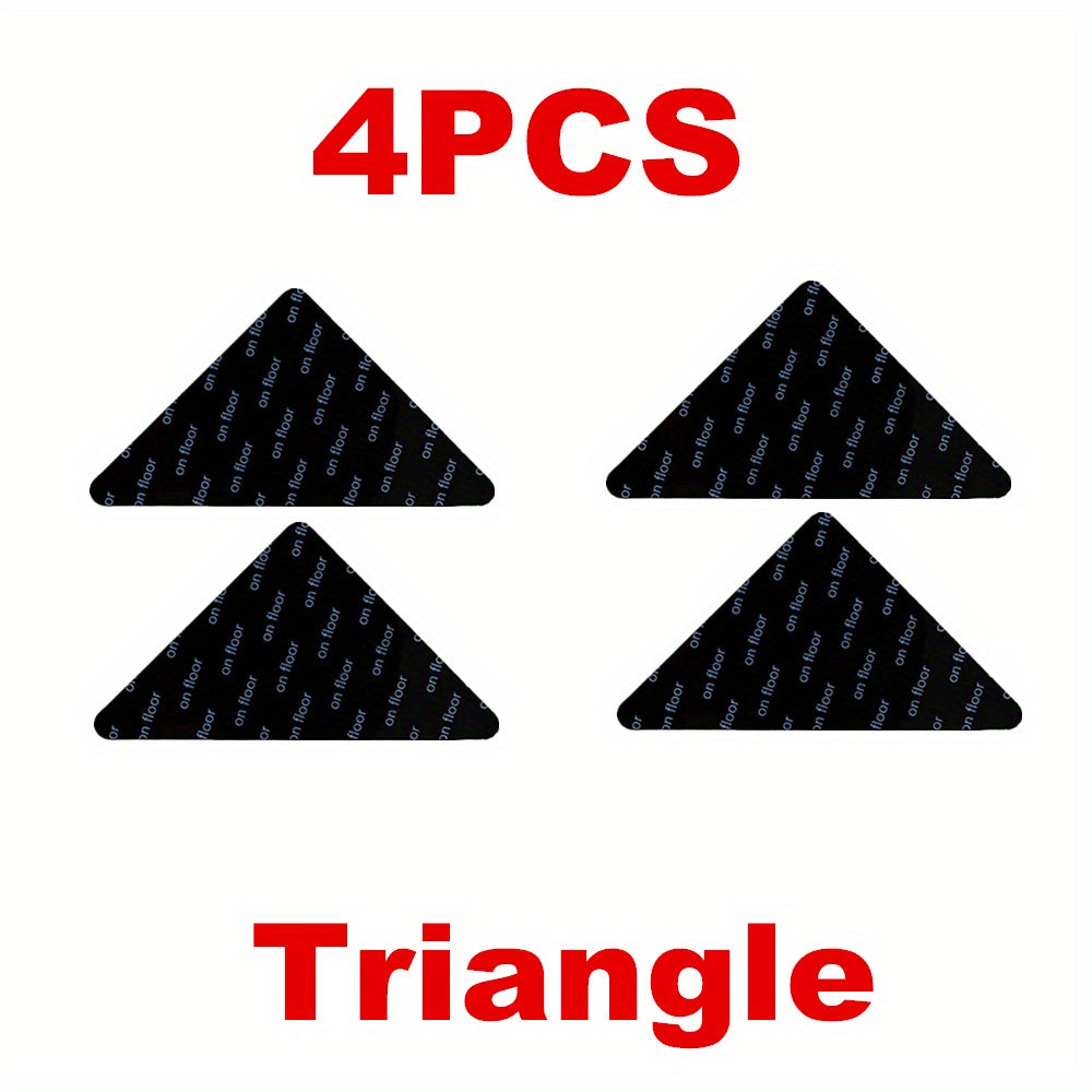 Get a pack of 4/8/16/24 Reusable Carpet Stickers designed to keep your rugs in place. These Non-Slip Washable Rug Stickers are perfect for hardwood floors and corners, helping to prevent rugs from moving and rolling. The triangle-shape design allows you