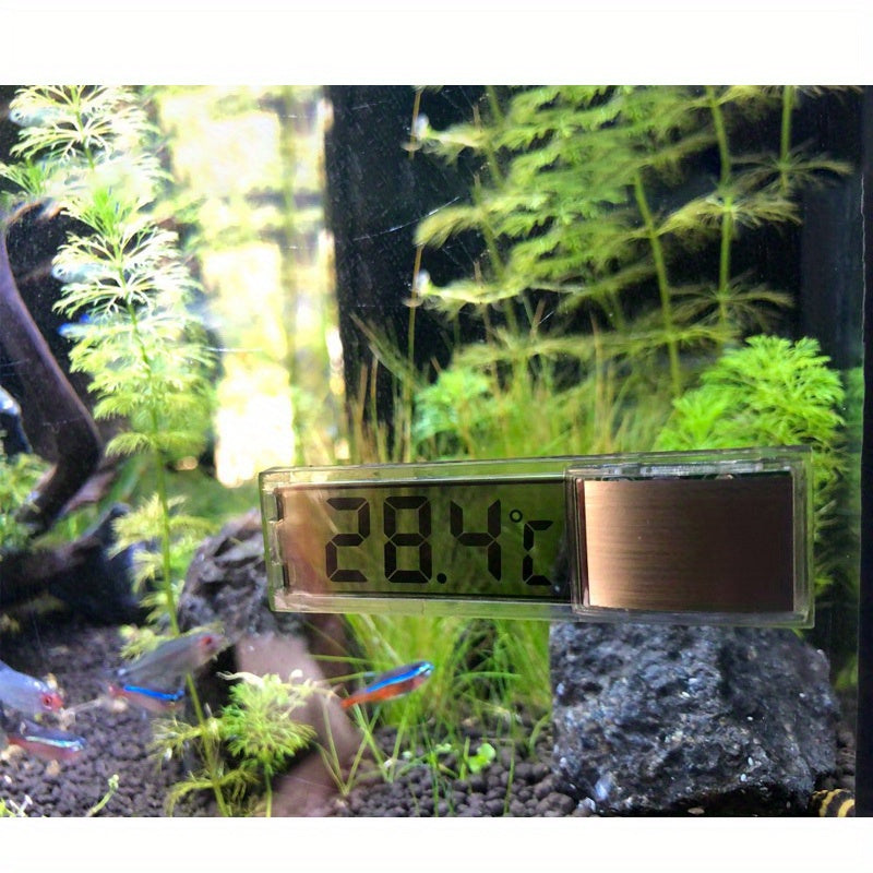 Electronic LCD Digital Aquarium Thermometer accurately measures fish tank temperature for real-time monitoring of the aquarium environment.