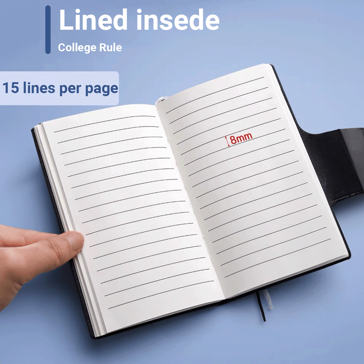 A6 Week Planner Mini Notebook with PU Cover and 80gsm Thickened Lined Paper - Ideal for Travel, Meetings, and Daily Notes