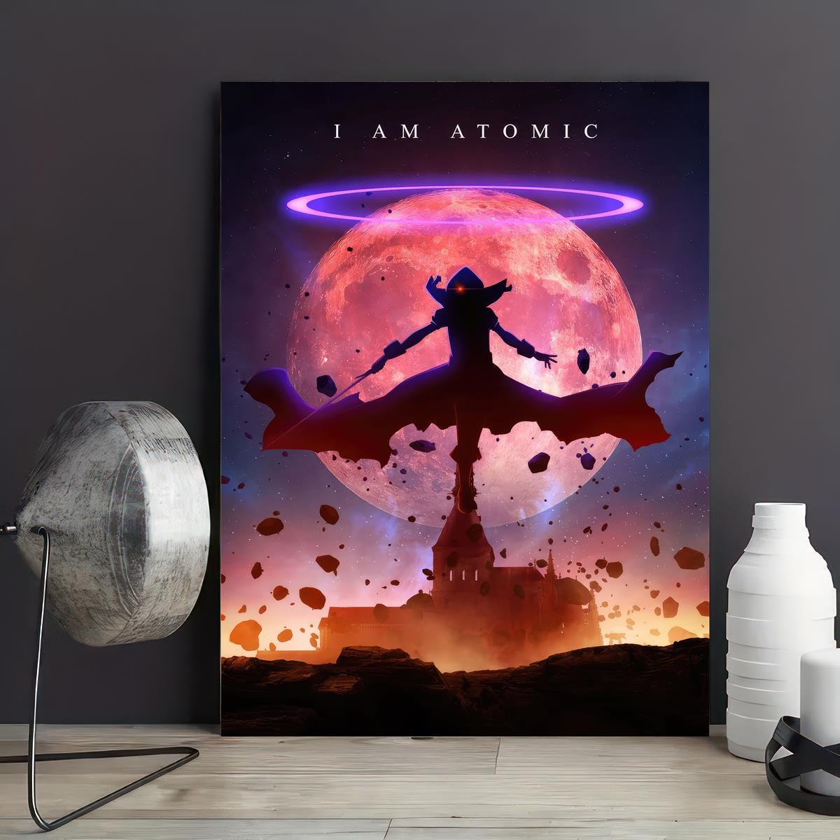 Shadow Cid Atomic Canvas Art Poster for Home Decor - Vertical Orientation, Indoor/Outdoor Use