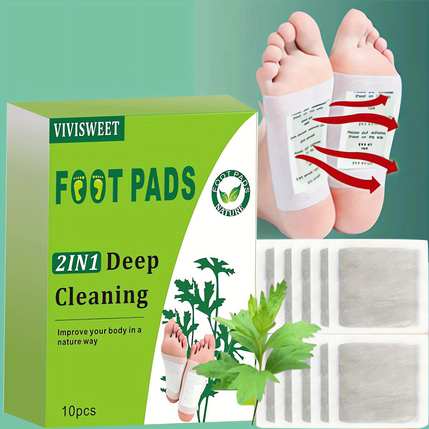 10/20pcs Foot Patch made with Natural ingredients for deep cleansing and foot care.