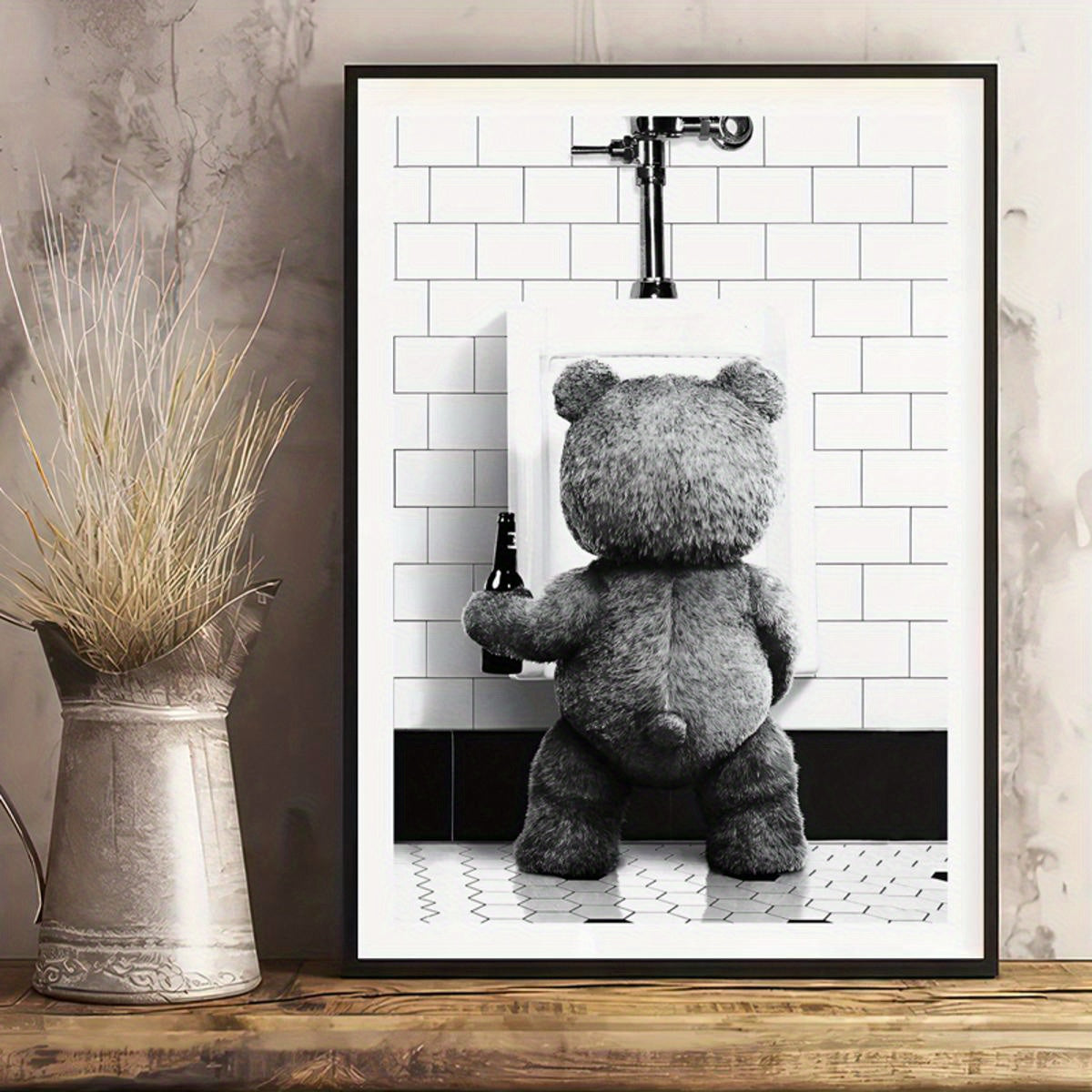 Canvas poster featuring Ted movie, funny artwork for walls in living room or bedroom, home decor without frame.