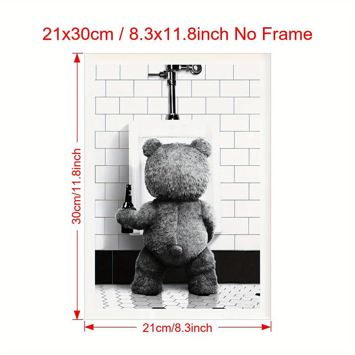 Canvas poster featuring Ted movie, funny artwork for walls in living room or bedroom, home decor without frame.