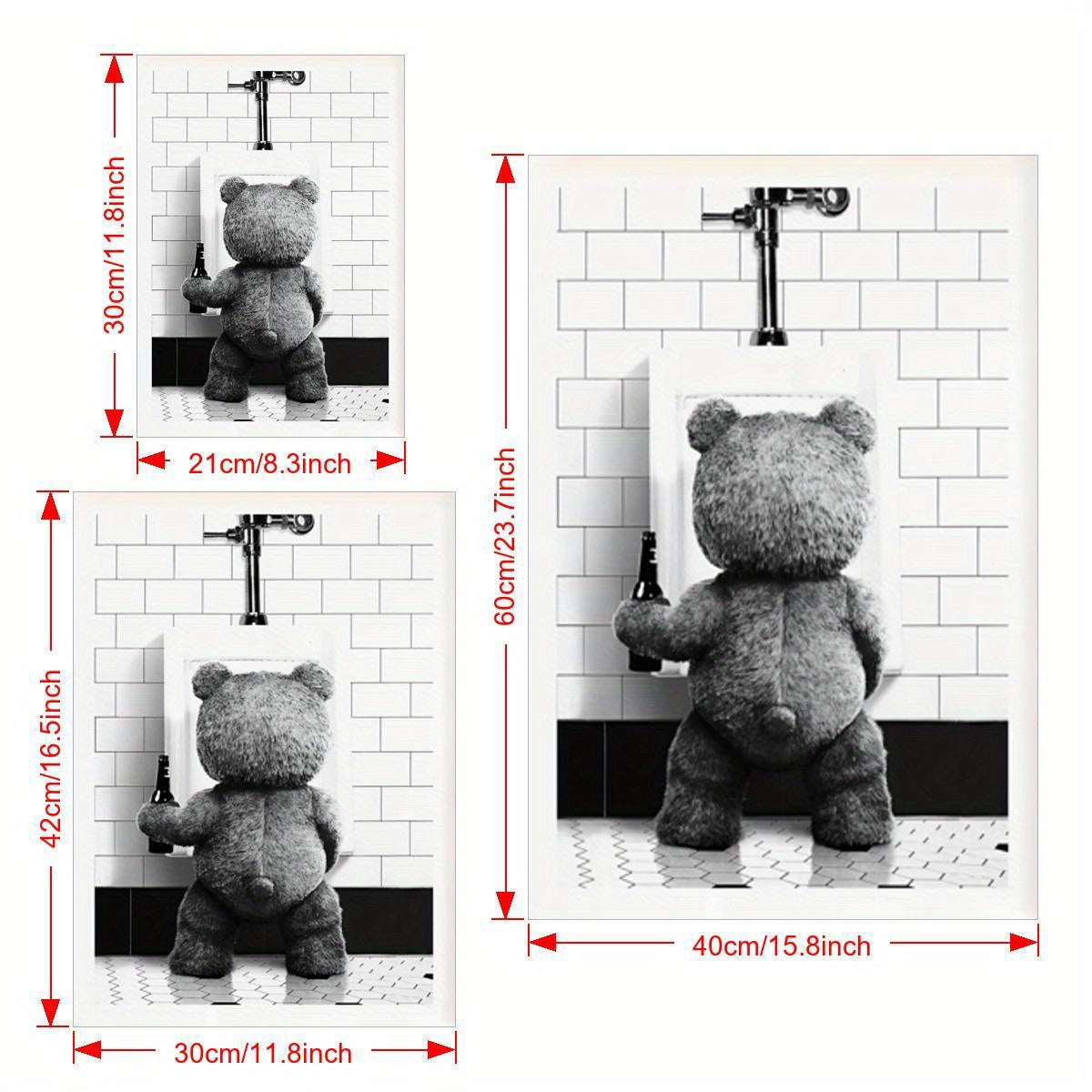 Canvas poster featuring Ted movie, funny artwork for walls in living room or bedroom, home decor without frame.