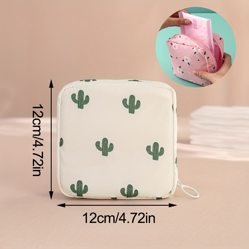 1pc Creative Simple Sanitary Towel Storage Bag, Multifunctional Travel Waterproof Bag, Cosmetic Organizer, Great Gift Option