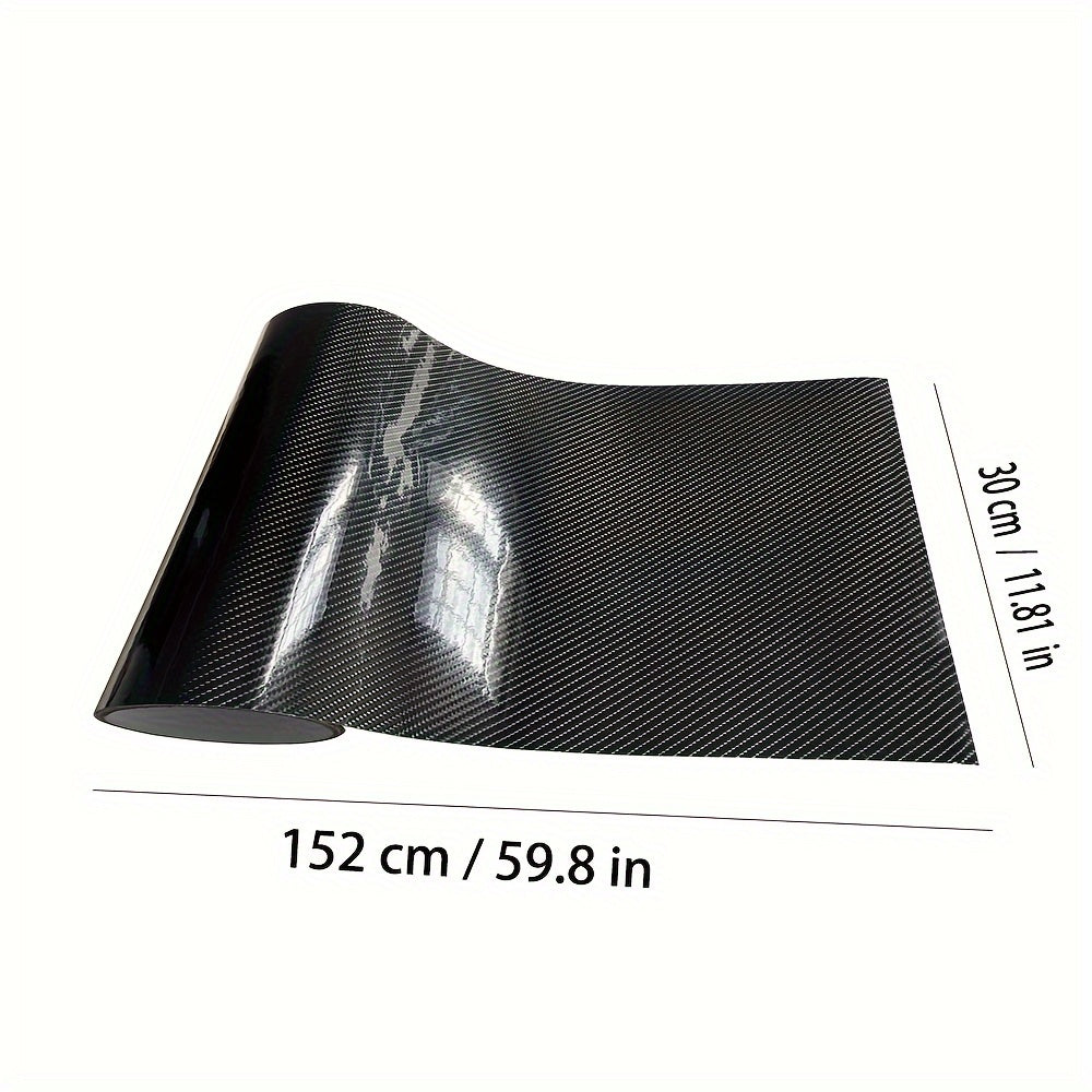 1pc of 30*152cm Glossy Carbon Fiber Vinyl Film Car Sticker to protect and wrap your car in a cool DIY style.