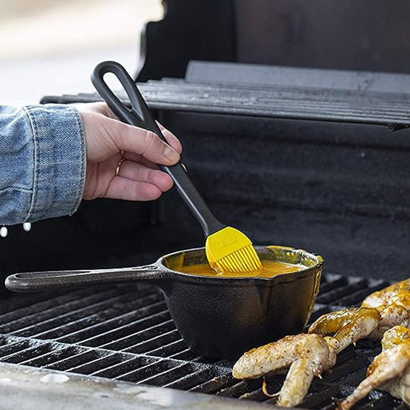 Multi-functional Mini Cast Iron Basting Pot - Already Seasoned, Durable for Grilling & Baking | Convenient Butter Warmer with Handle for Any Stovetop | Ideal for Home Cooks & Professional Kitchens