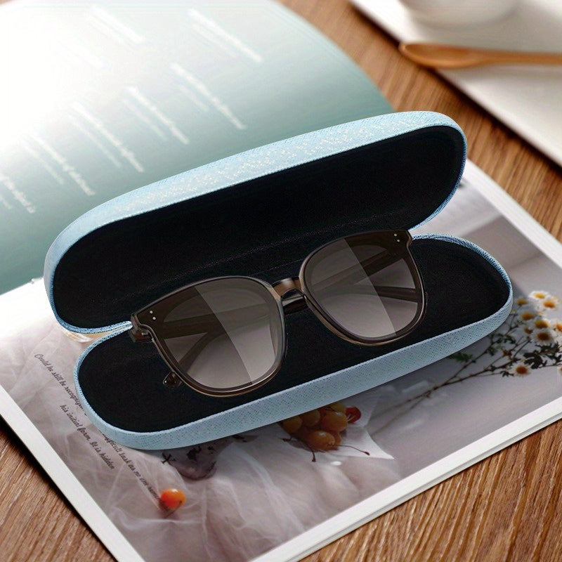 Trendy PU Leather Glasses Case for Sunglasses and Reading Glasses - Stylish and Portable Eyewear Holder