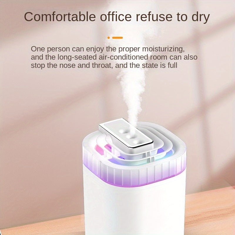 Silent Rhythm Humidifier with 3L capacity and three spouts for home or office use.