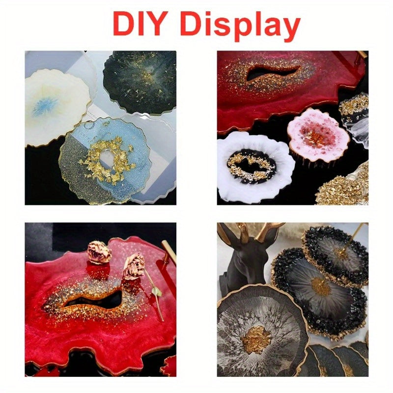 Crushed Glass Stones Resin Filling in a Box, Irregular Broken Stone for DIY Epoxy, Resin Mold Crafts and Nail Art Decoration - Material