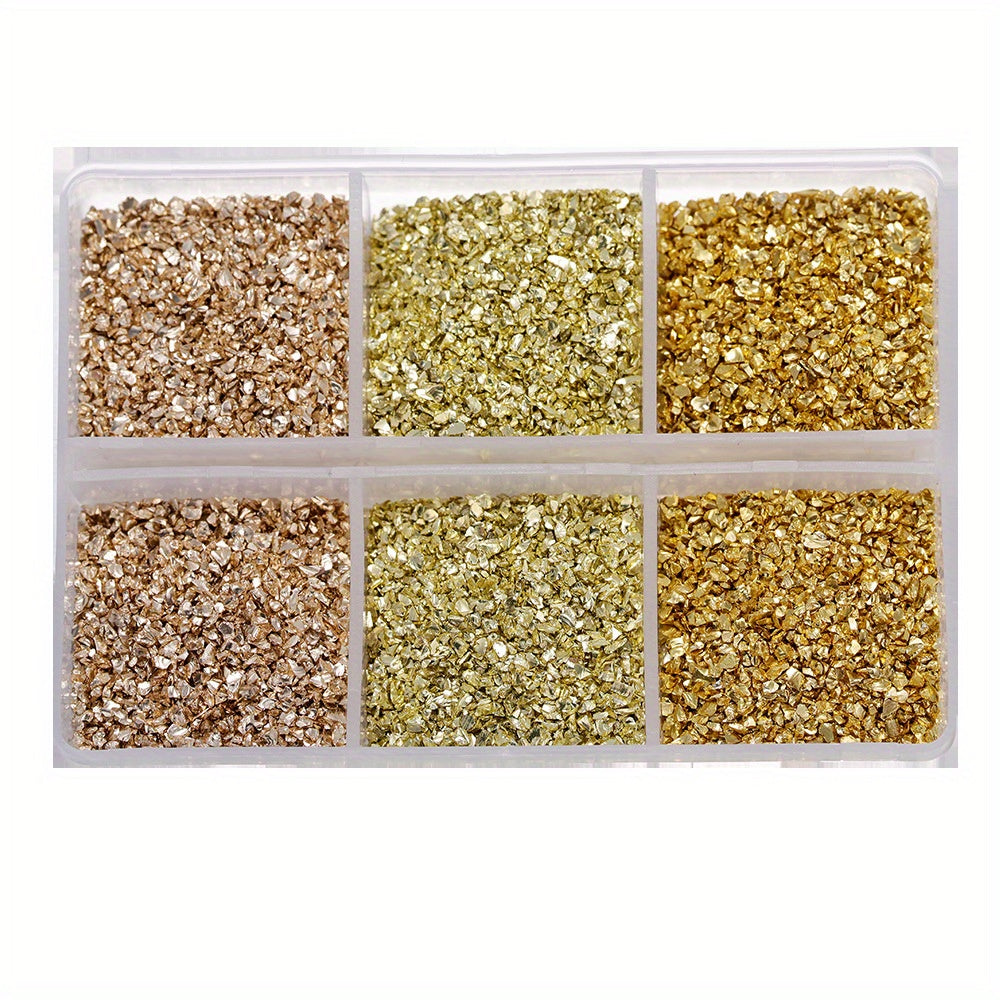 Crushed Glass Stones Resin Filling in a Box, Irregular Broken Stone for DIY Epoxy, Resin Mold Crafts and Nail Art Decoration - Material