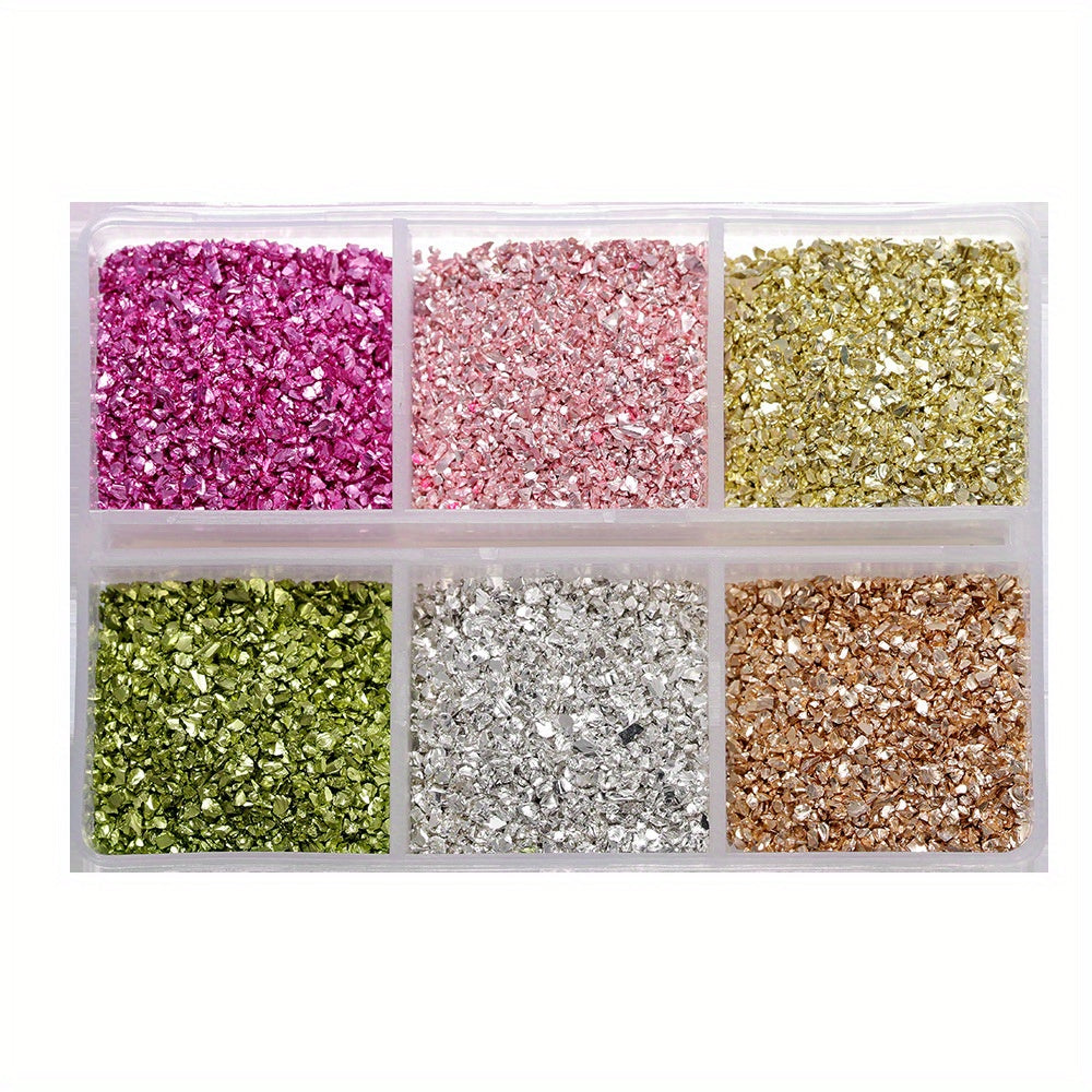 Crushed Glass Stones Resin Filling in a Box, Irregular Broken Stone for DIY Epoxy, Resin Mold Crafts and Nail Art Decoration - Material