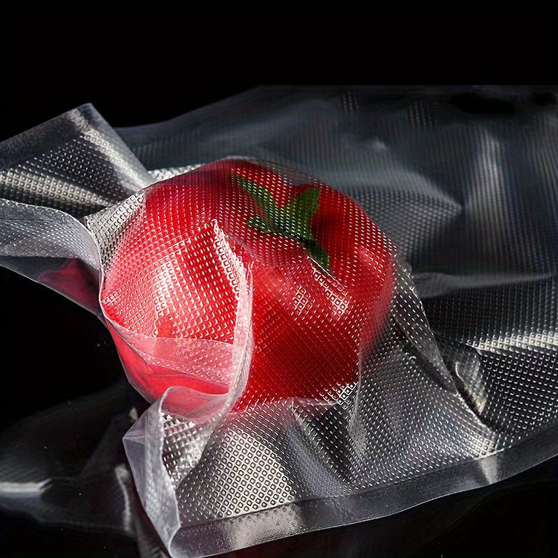 Textured Vacuum Food Packaging Bags - Set of 50/100pcs, Perfect for Commercial Storage, Evacuation, and Compression. Ideal for sealing in freshness, these plastic bags are also great for storing produce in your kitchen and ensuring airtight preservation.