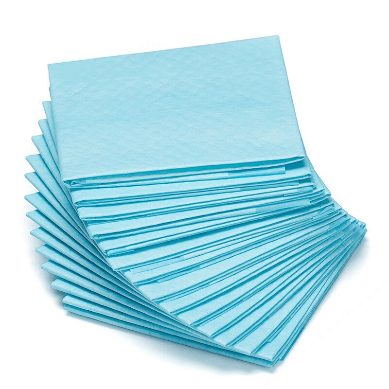 Super absorbent disposable diaper mats for dogs in packs of 20, 40, 50, or 100. Thick and deodorant puppy urine pads for potty training.