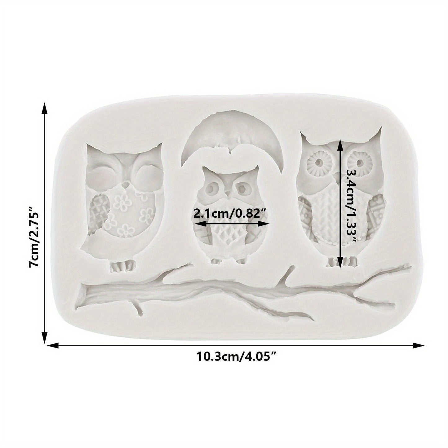 Silicone Mold for Baking Fondant Cake Decorating with Cartoon Owl Design - Perfect for Cupcake Toppers and Chocolate Gumpaste Moulds. Ideal for DIY Projects.