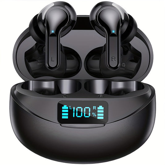 TWS Noise Cancelling Earbuds with Touch Control and LED Charging Case