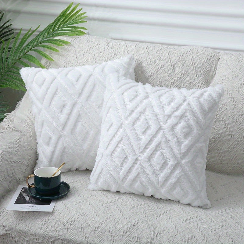 Modern argyle throw pillow cover for sofa or office, Nordic style.