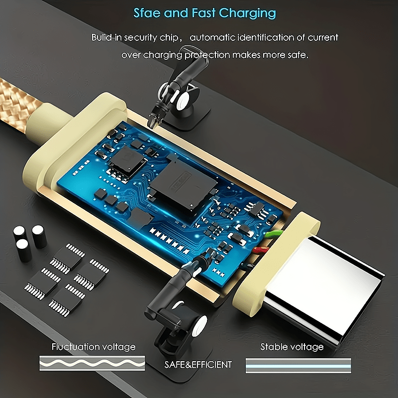 Fast charging USB-C to Type-C cable, compatible with Samsung, MacBook, iPad, and Xiaomi devices.