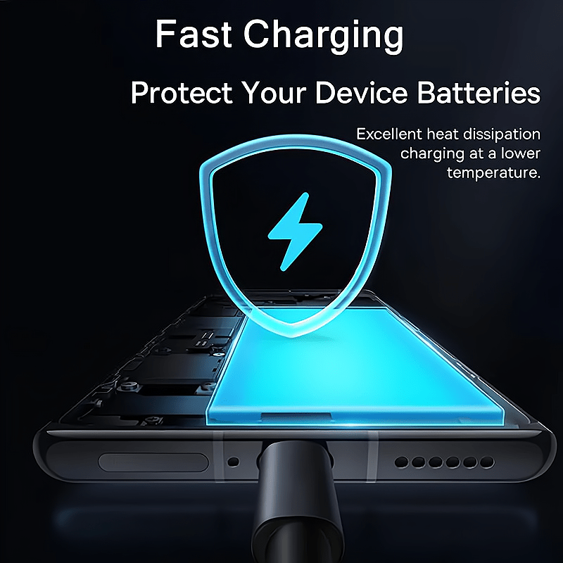 Fast charging USB-C to Type-C cable, compatible with Samsung, MacBook, iPad, and Xiaomi devices.