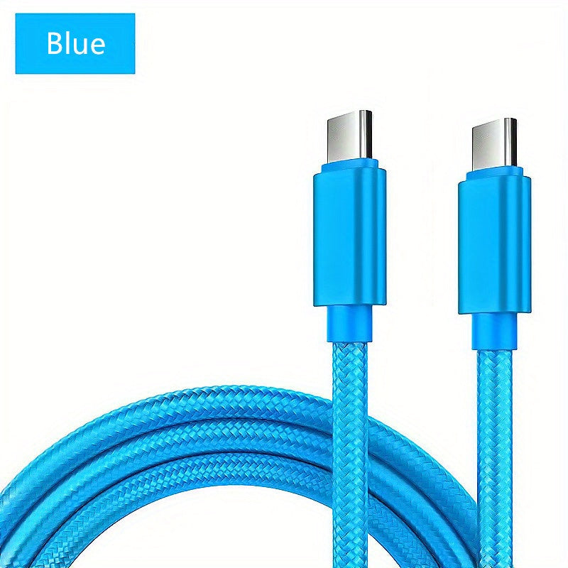 Fast charging USB-C to Type-C cable, compatible with Samsung, MacBook, iPad, and Xiaomi devices.