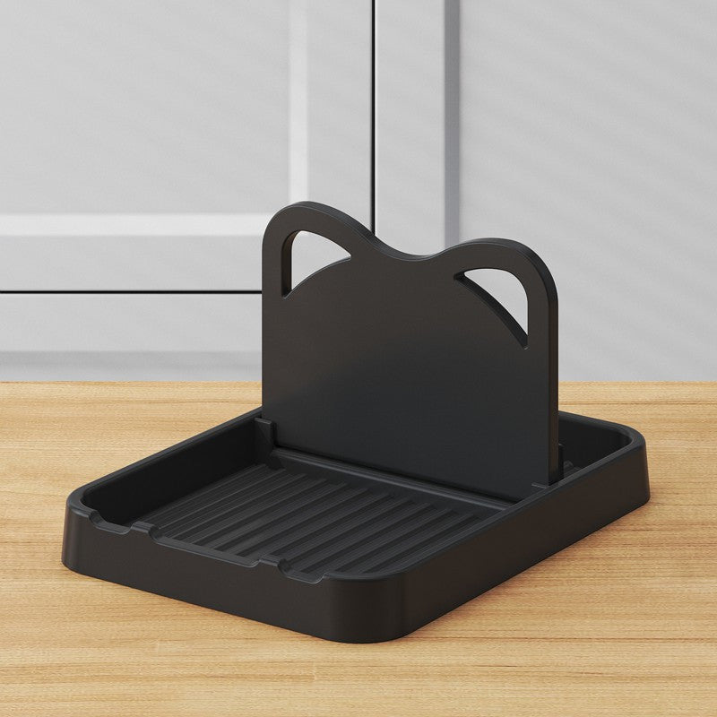 1pc Multi-purpose utensil holder serving as a spoon rest, spatula rack, pot cover rack, and shovel rack.