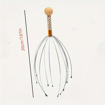 New stainless steel head and scalp massager in random fashion color.