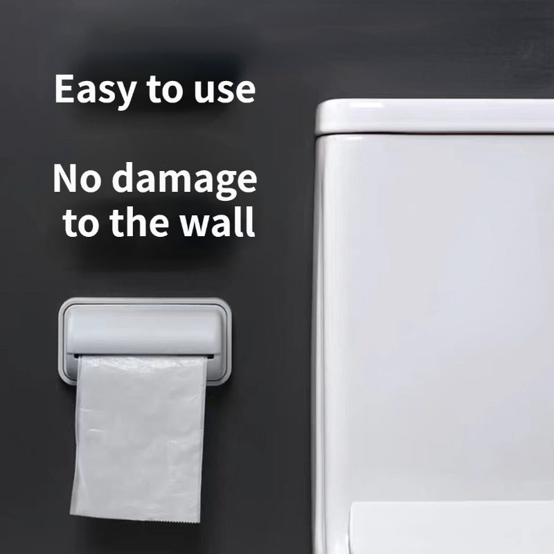 Wall-Mounted Garbage Bag Dispenser for Kitchen & Bathroom - Easy Access without the Need for Drilling, Saves Space