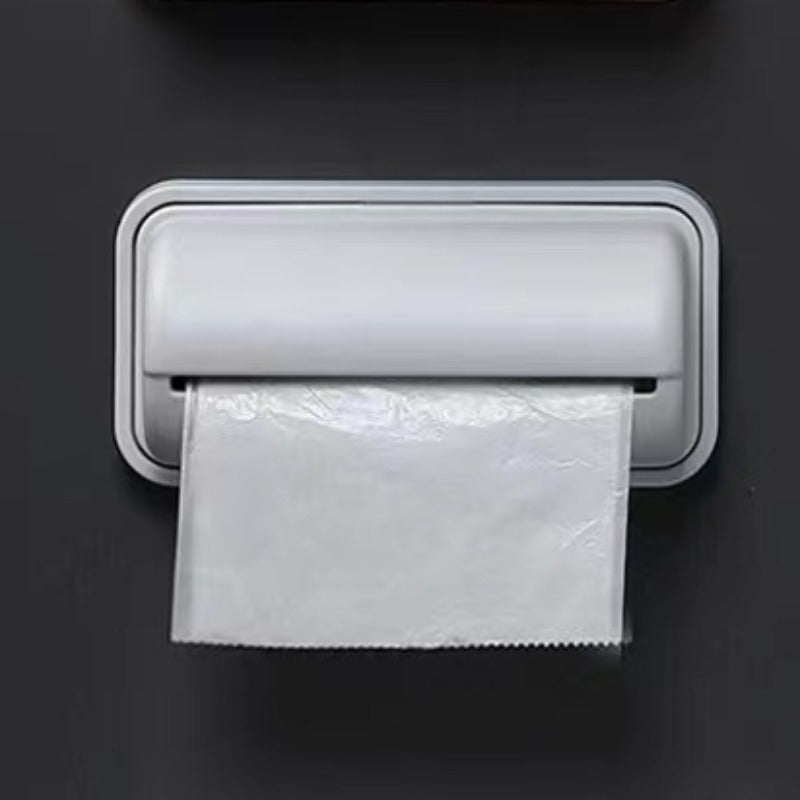 Wall-Mounted Garbage Bag Dispenser for Kitchen & Bathroom - Easy Access without the Need for Drilling, Saves Space