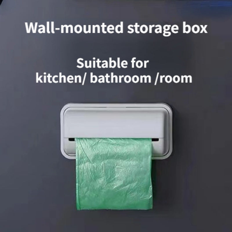 Wall-Mounted Garbage Bag Dispenser for Kitchen & Bathroom - Easy Access without the Need for Drilling, Saves Space