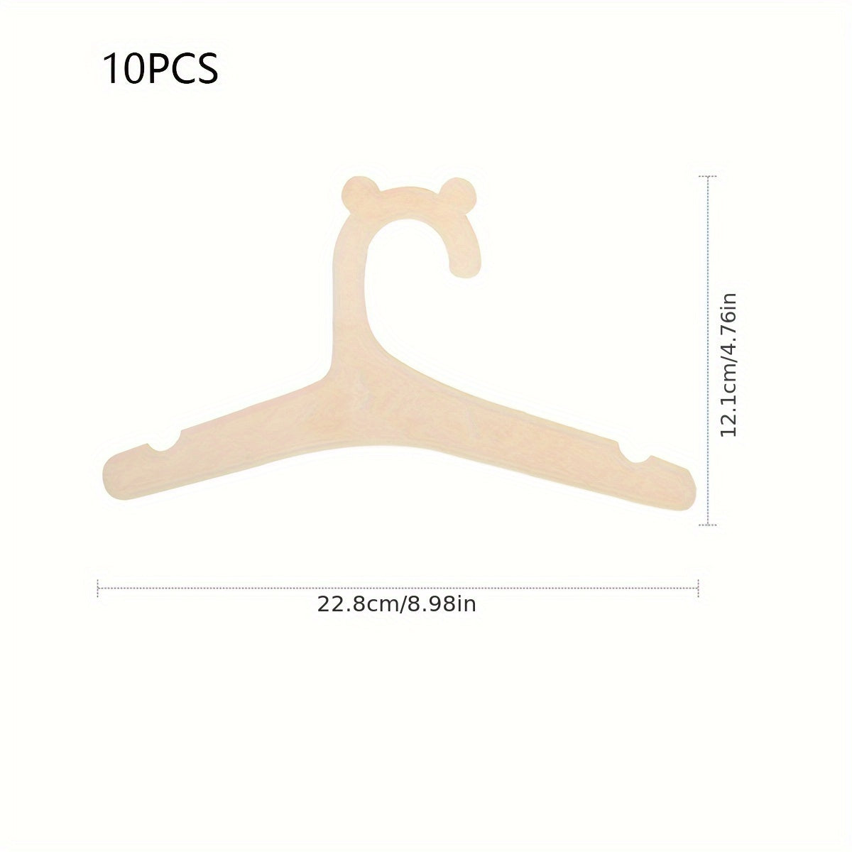 Get 5 or 10 charming bear-shaped wooden hangers that are durable and perfect for organizing your clothes at home. These small hangers are ideal for bedrooms, wardrobes, homes, and even dormitories. You can use them as wardrobe organizers, closet