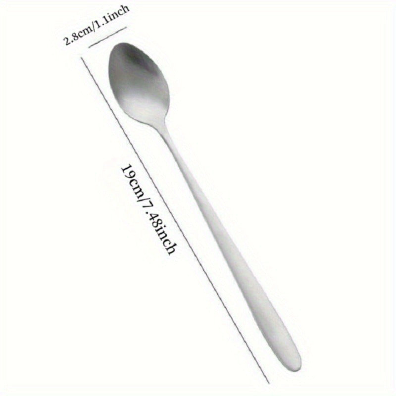 Stainless steel tea spoon engraved with a funny message for mom, perfect for Mother's Day or birthday gift.